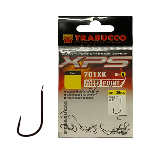 Trabucco XPS Match 701XK | Anzuelos Sin Muerte Black Nickel Competición Japón