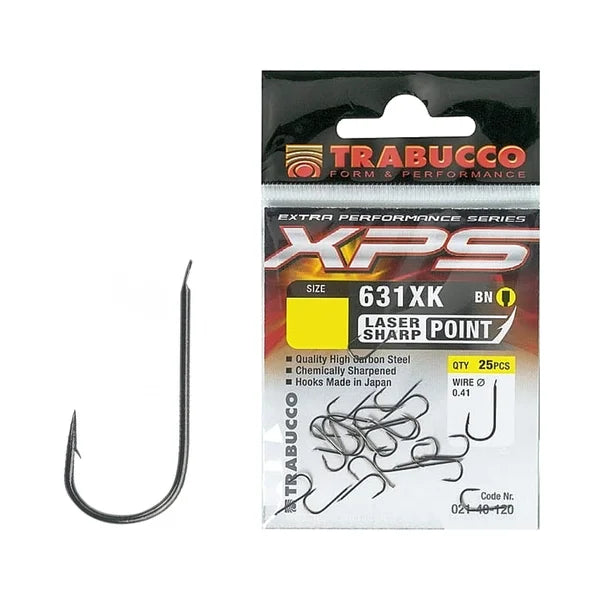 Trabucco XPS Hooks 631XK | Anzuelos Alta Competición Black Nickel Japón