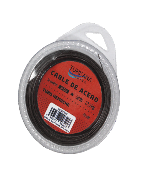 CABLE ACERO FORRADO 40LB NEGRO