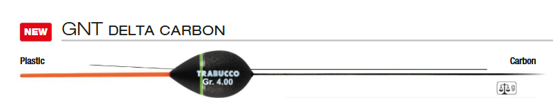 Trabucco GNT Delta CARBON| Flotador Competición Enchufable Ríos y Canales