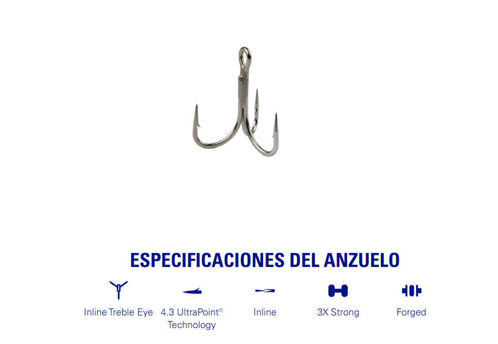 JAW LOK INLINE TREBLE HOOK 3X STRONG