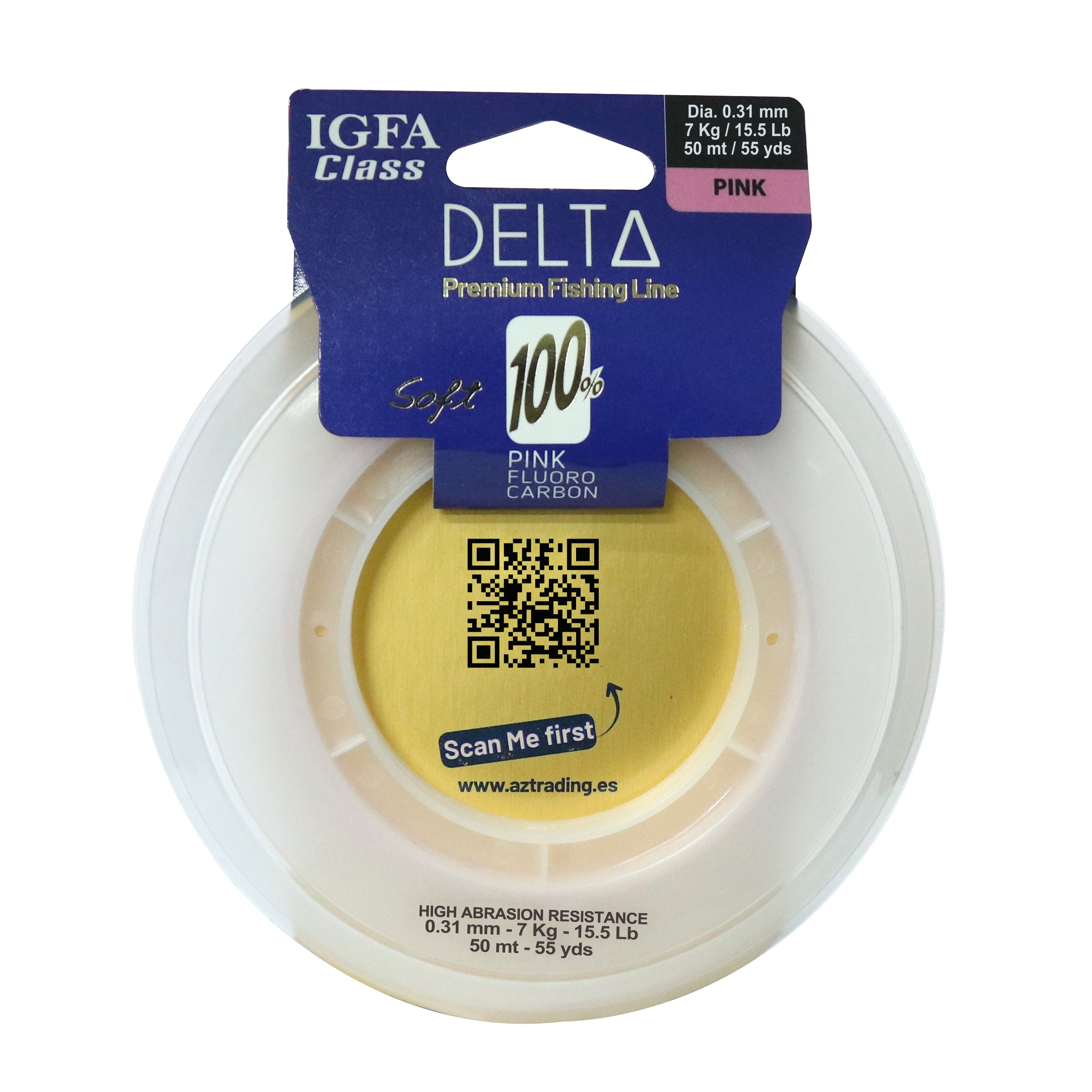Delta Pink Fluorocarbon 100% 50 MT IGFA Class