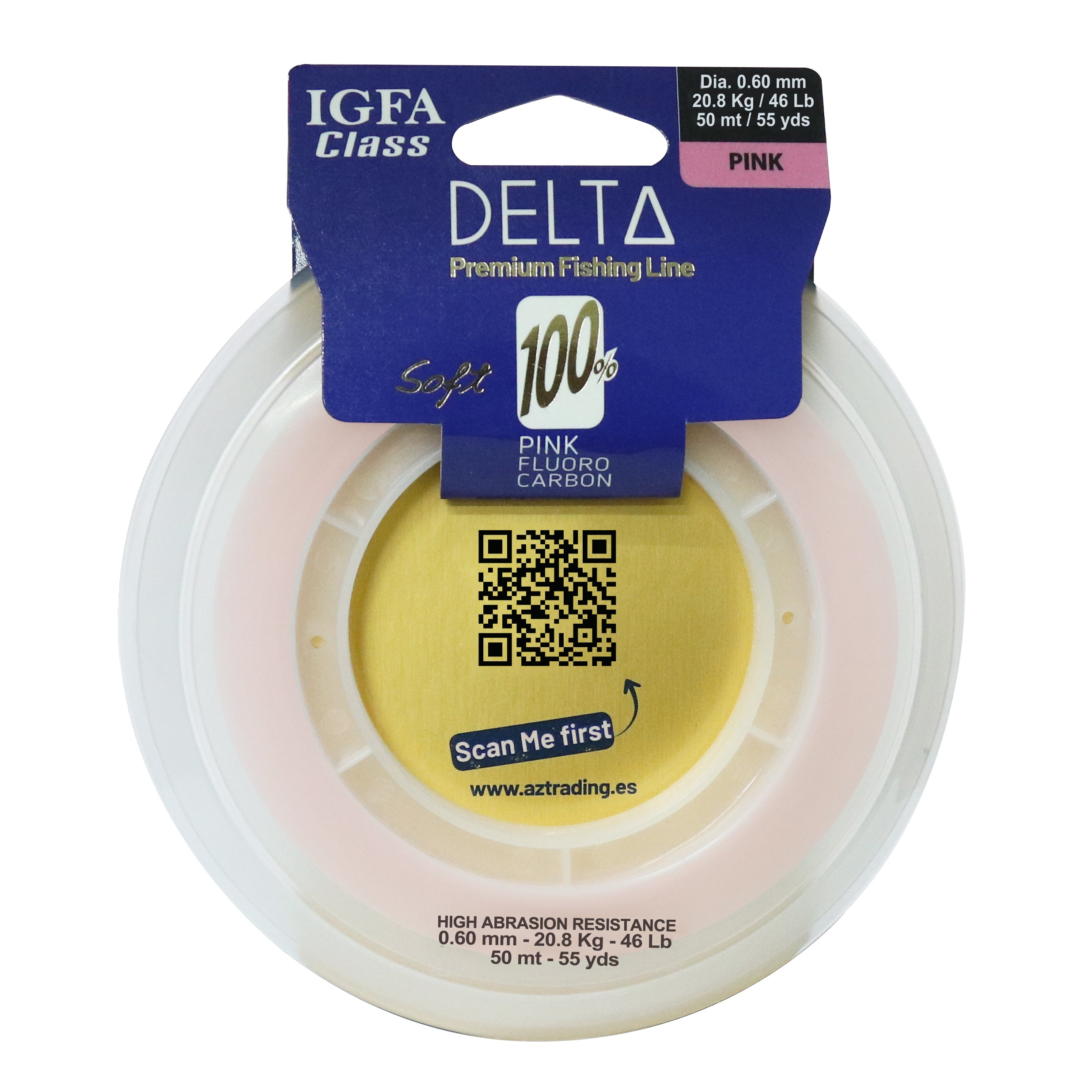 Delta Pink Fluorocarbon 100% 50 MT IGFA Class