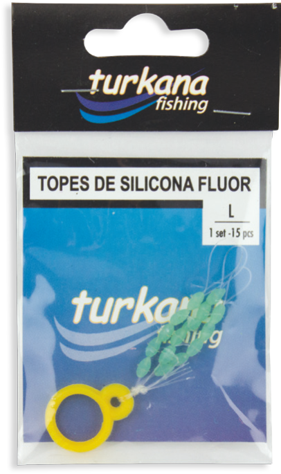 Turkana Fishing Topes de Línea Silicona Fluor Talla L