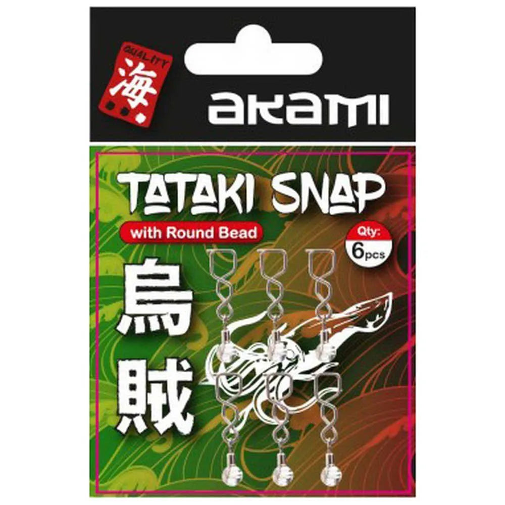 Akami Tataki Snap with Round Bead – Accesorio Eging Tataki (6 uds)