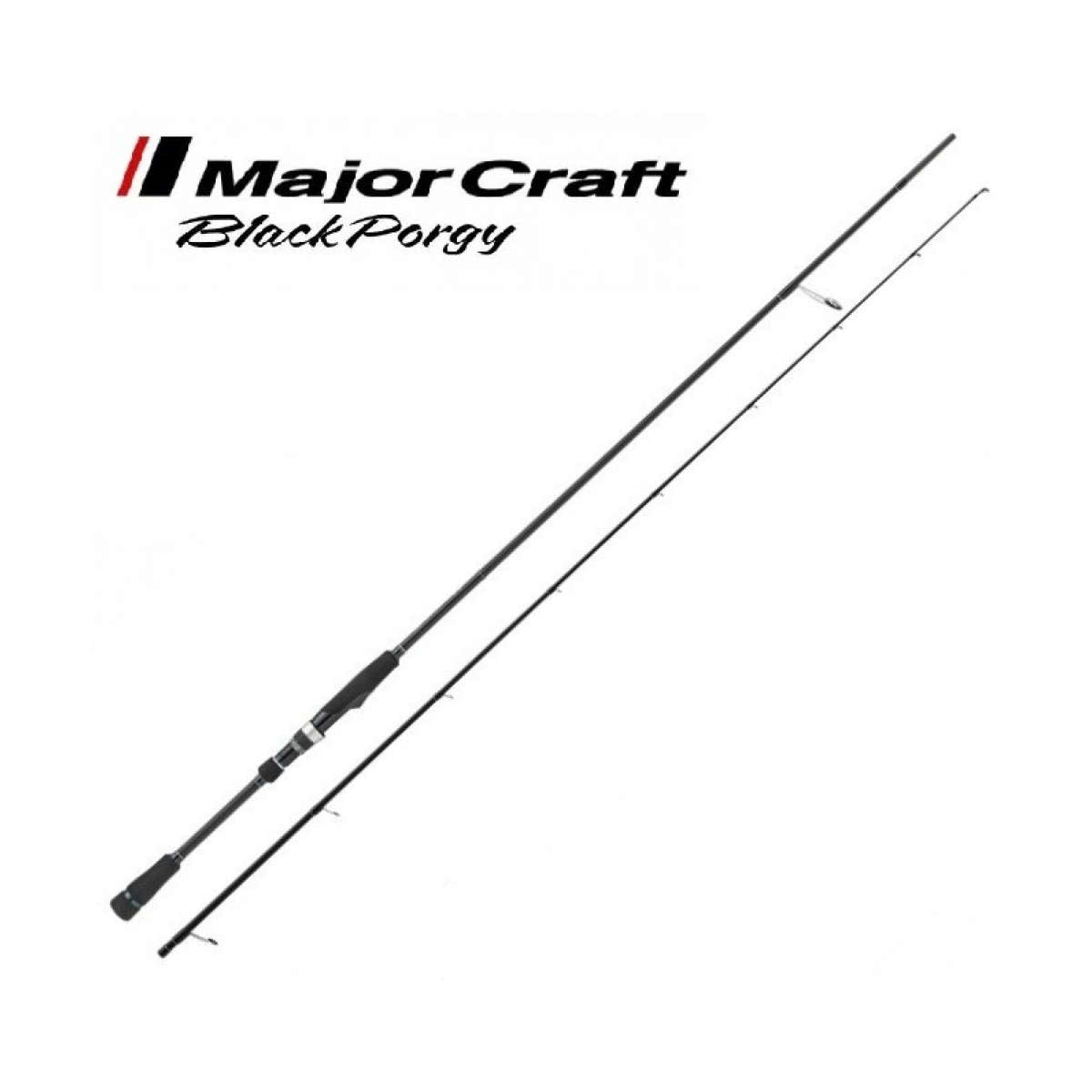 BP1S-762M MAJORCRAFT CAÑA BLACK PORGY 1G SPINNING 7'6'' 229CM 4-20G REGULAR FAST M PE 0.4-1.5 2PCS
