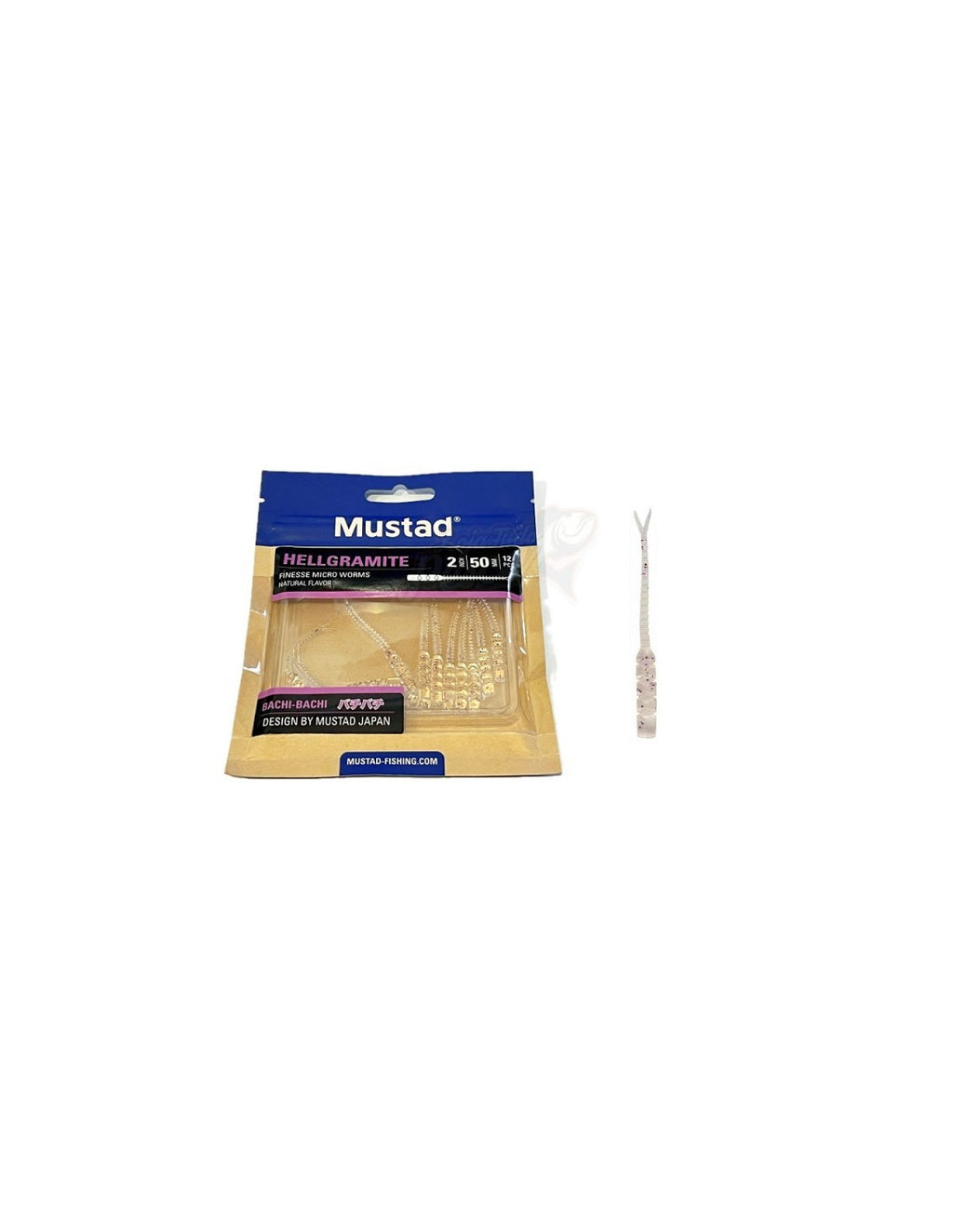 Mustad Aji Worm Hellgrammite · Vinilo para ajing y rockfishing
