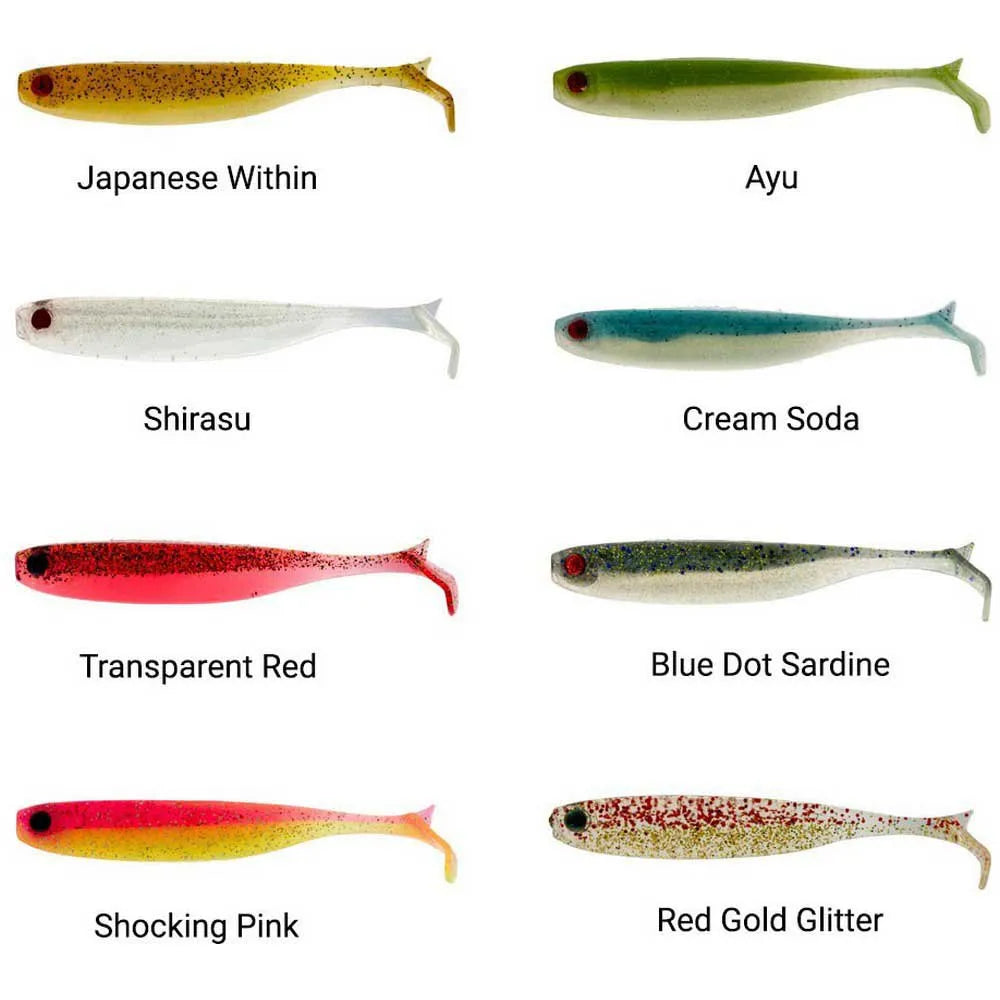 Mustad Mezashi Z-Tail Minnow 3'' · Vinilo de 7,6 cm