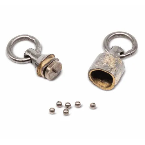 Ball bearing swivel snap 4units blue crab