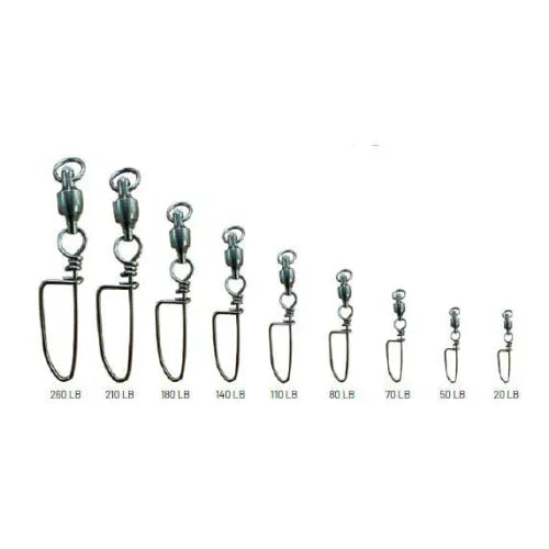 Ball bearing swivel snap 4units blue crab