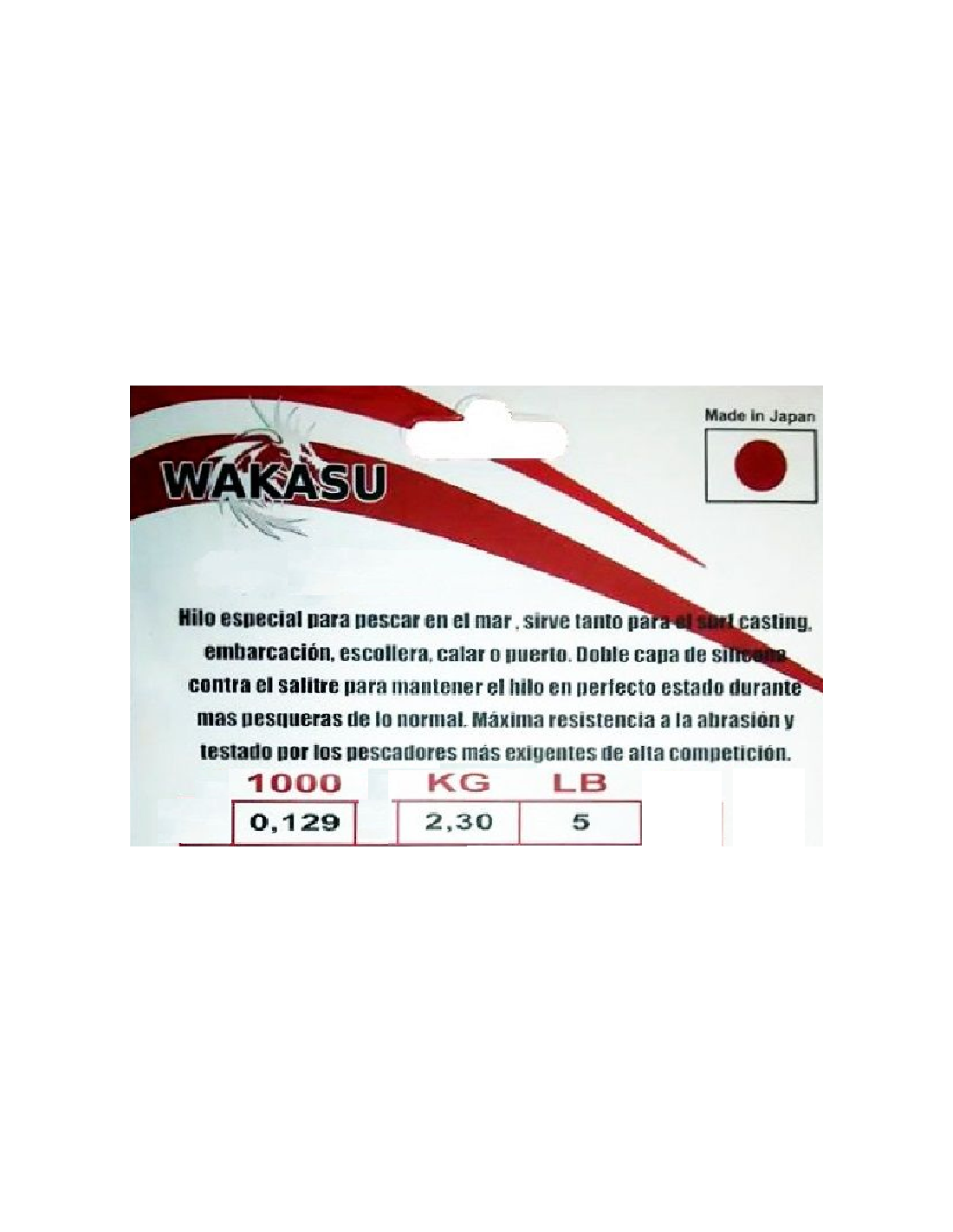 Wakasu Red Strong 1000MT – Monofilamento de Competición